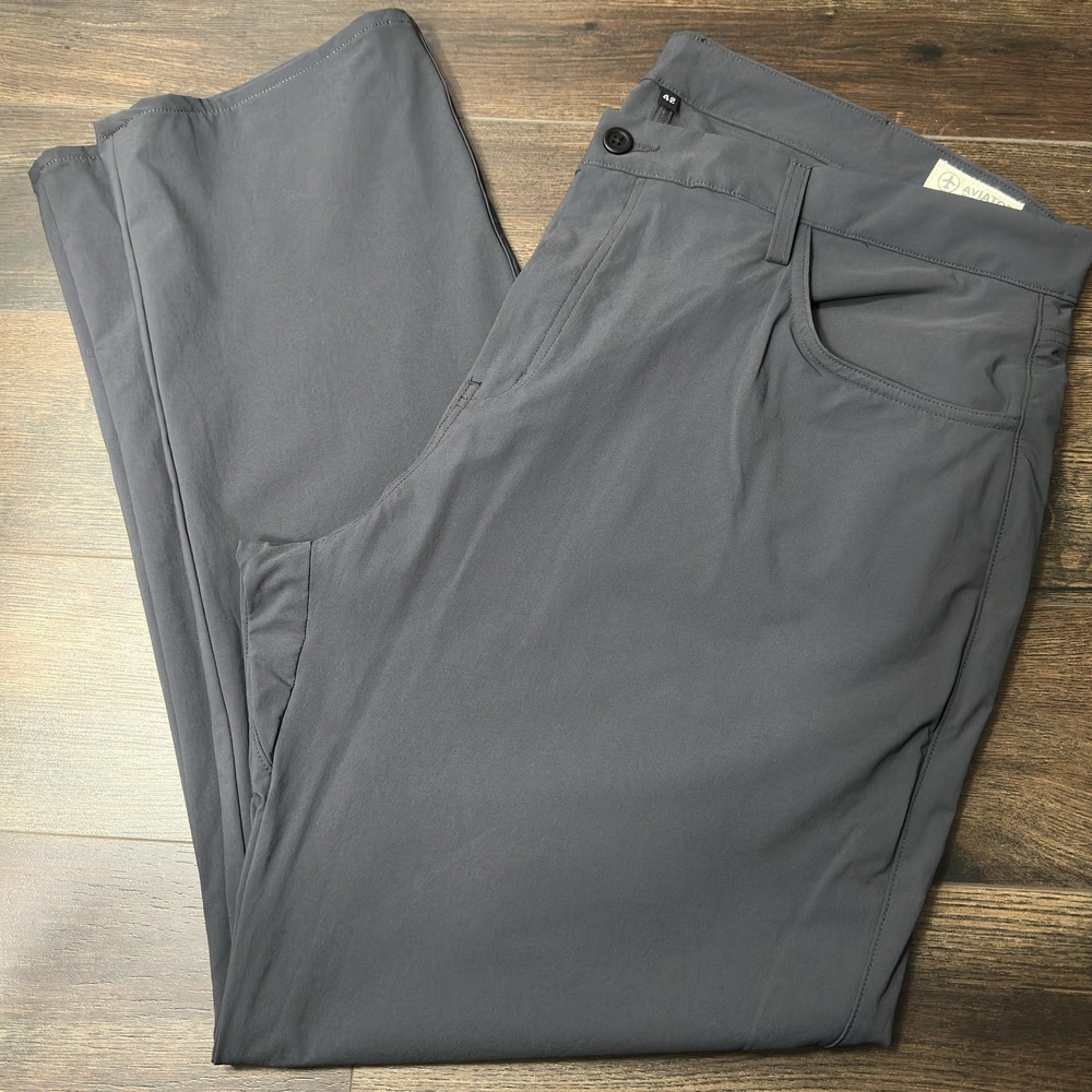 Aviator Pants Mens 42 Charcoal Non Stop Pant Stretch‎ Travel Made in USA Tech